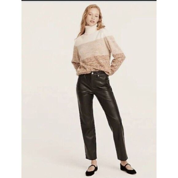 J. Crew Pants - J.crew
High-rise '90s classic straight green 
vegan leather pant size 10